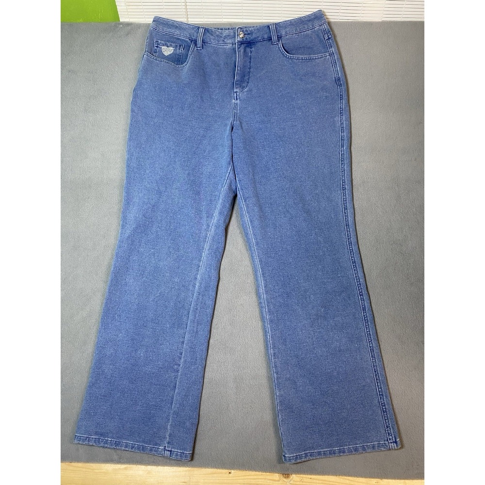 Dream Jeannes Quaker Factory Women's size 14 Stretch Denim* Bootcut Flexible